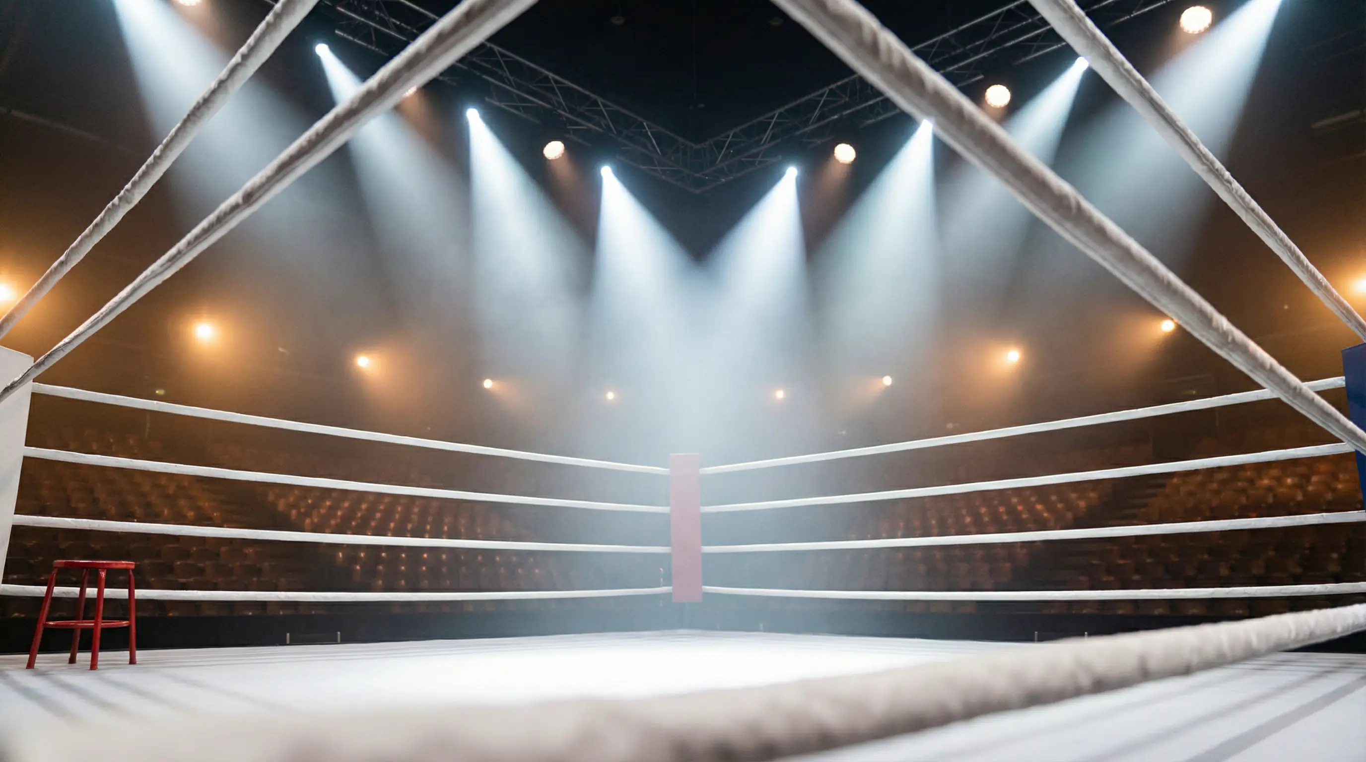 Beleuchteter Boxring unter Scheinwerfern vor einem Titelkampf – Boxen Wetten Ratgeber