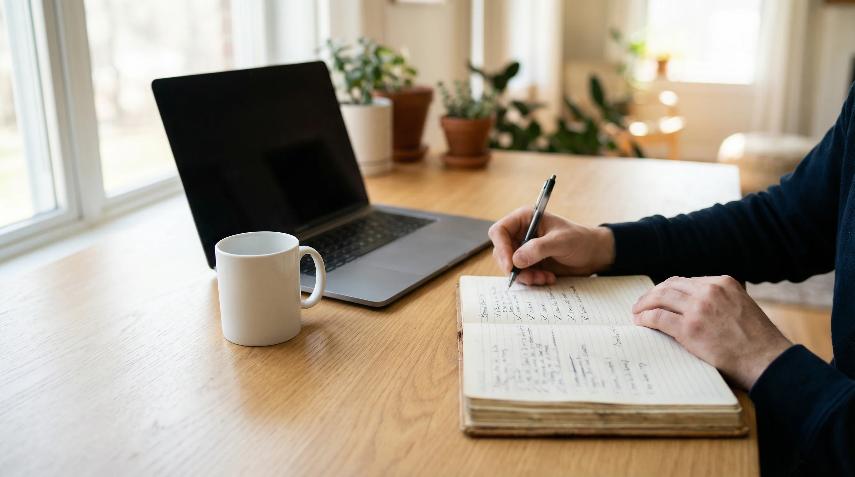 Notizbuch mit Wettstrategie-Notizen neben Boxhandschuhen auf einem Schreibtisch – Boxen Wetten Strategie und Bankroll-Management