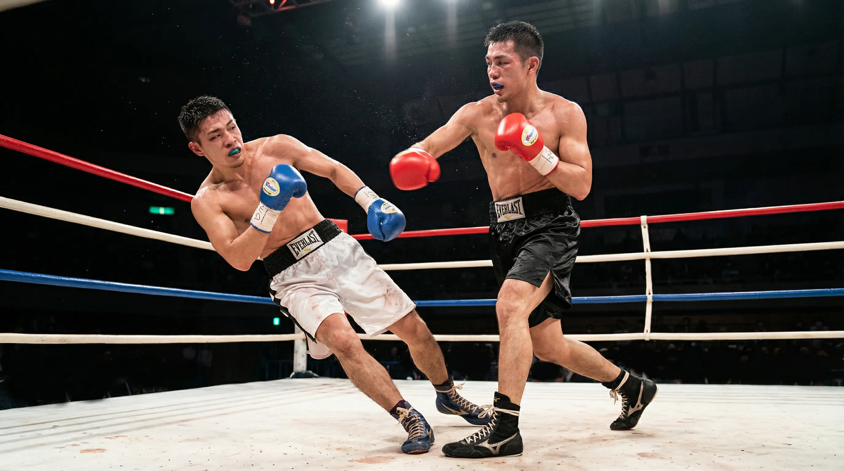 Zwei Profiboxer im Ring während eines Schlagabtauschs – Sportwetten Boxen