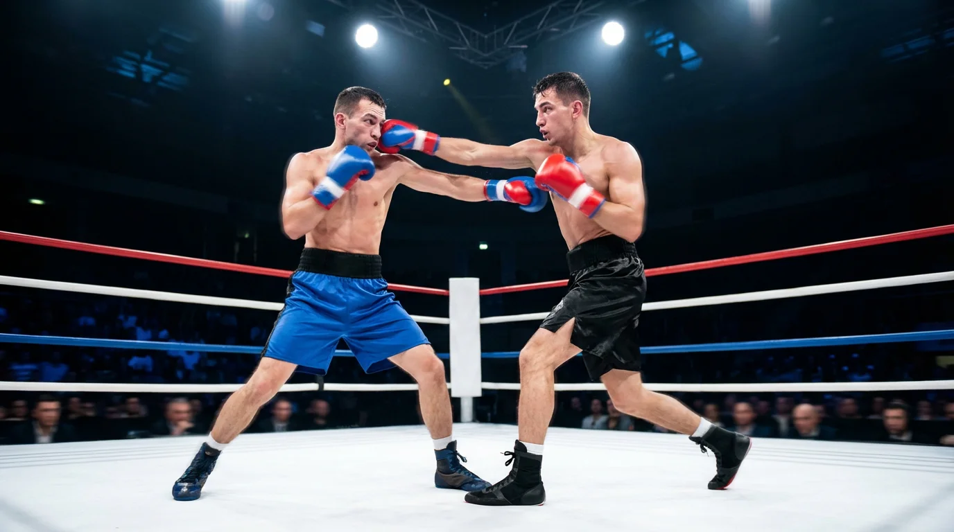 Technischer Boxkampf im Mittelgewicht mit schneller Beinarbeit – Value-Märkte im Boxen