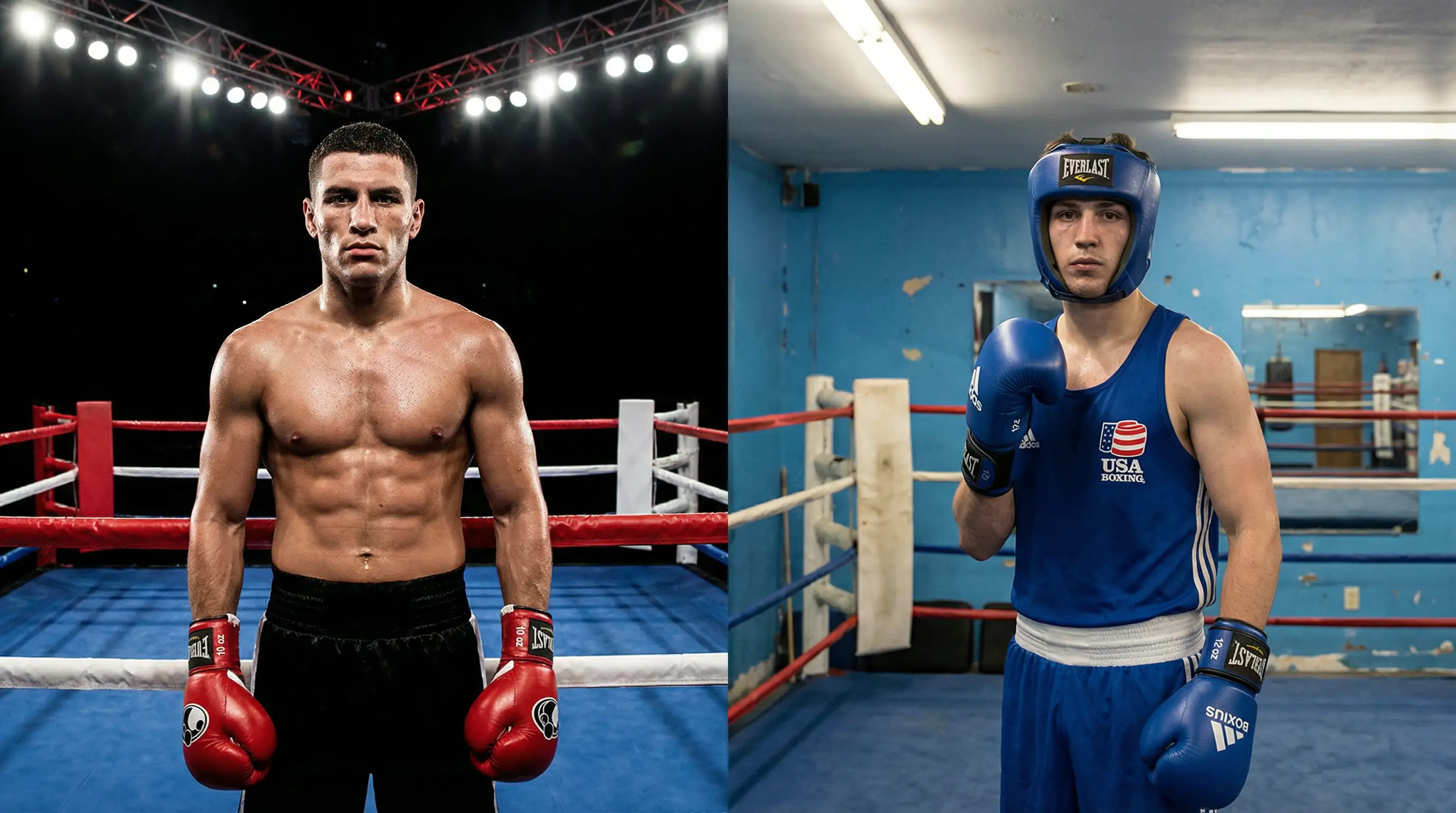 Profiboxen vs. Amateurboxen – Profiboxer im Titelkampf unter Scheinwerferlicht