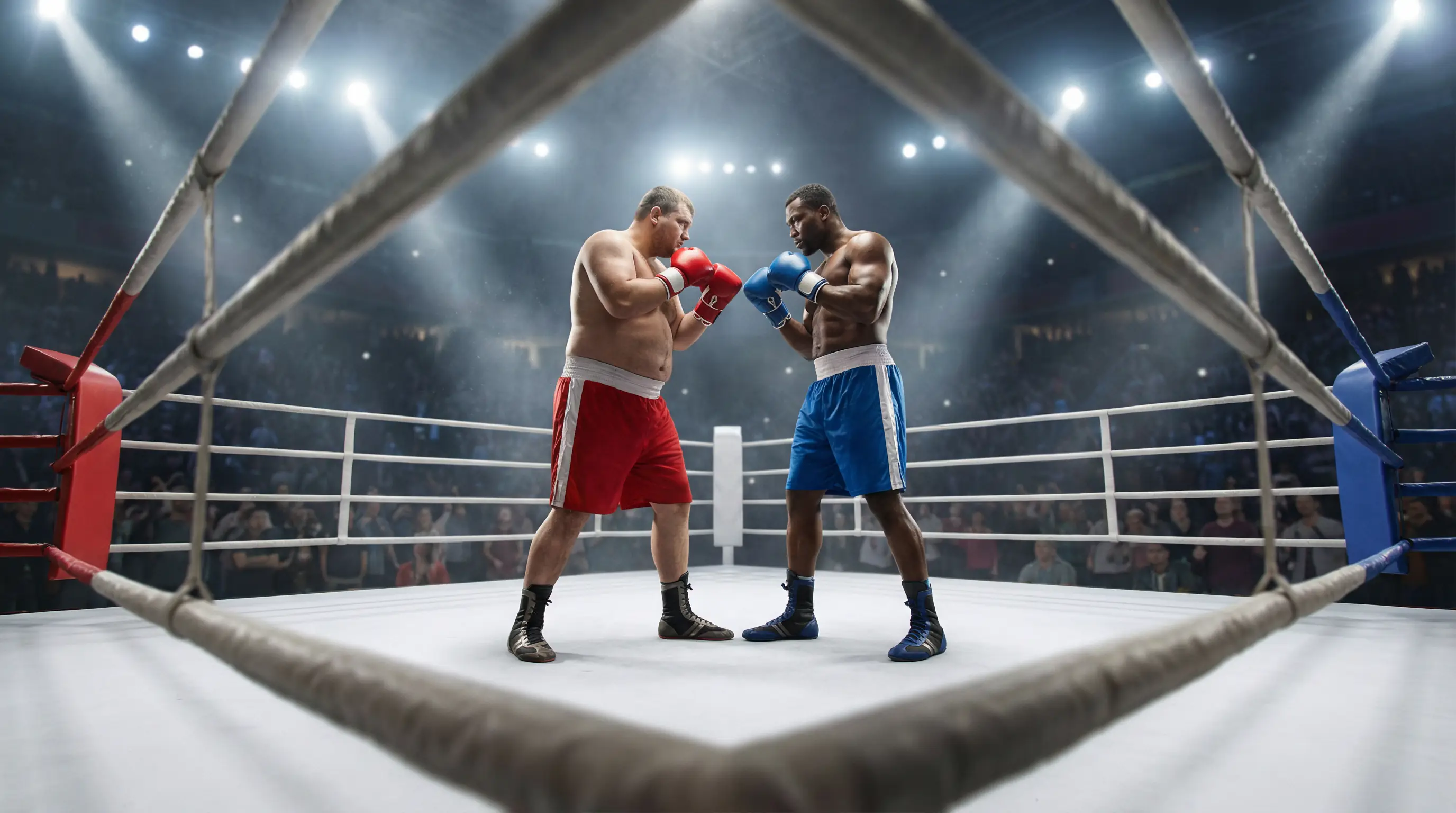 Schwergewichtskampf im Boxring unter Scheinwerferlicht – Wetten auf die Königsklasse